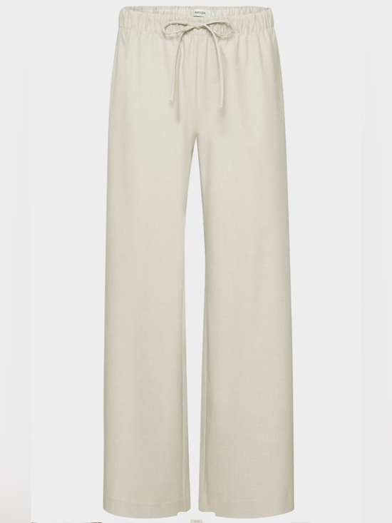 Aritzia Pants - Aritzia Wide Leg Drawstring Pants in Light Cream